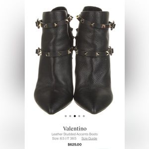 Valentino Leather Studded Boots